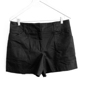 WHBM stretchy chino black shorts.